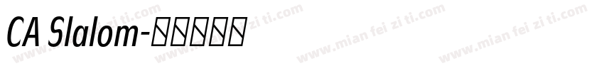 CA Slalom字体转换